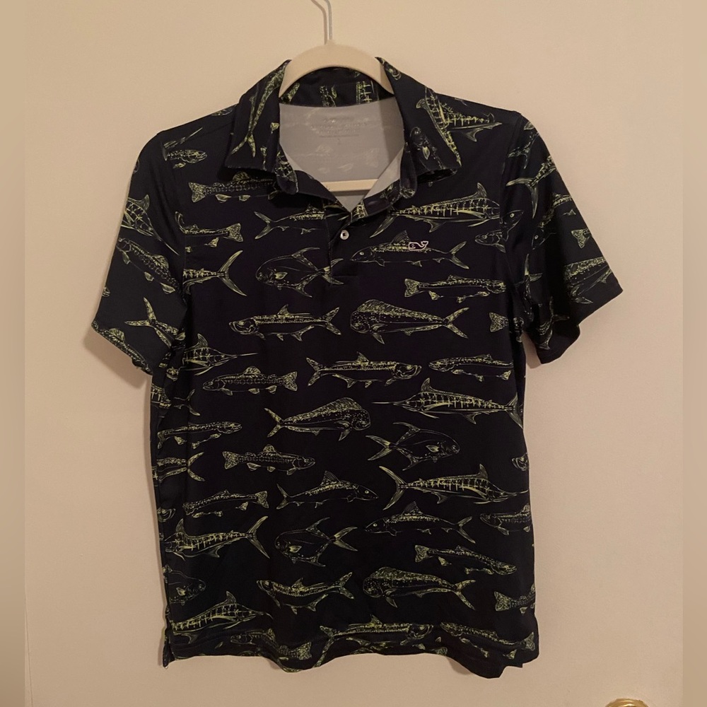 Vineyard vines Sankaty performance polo shirt boys large 16